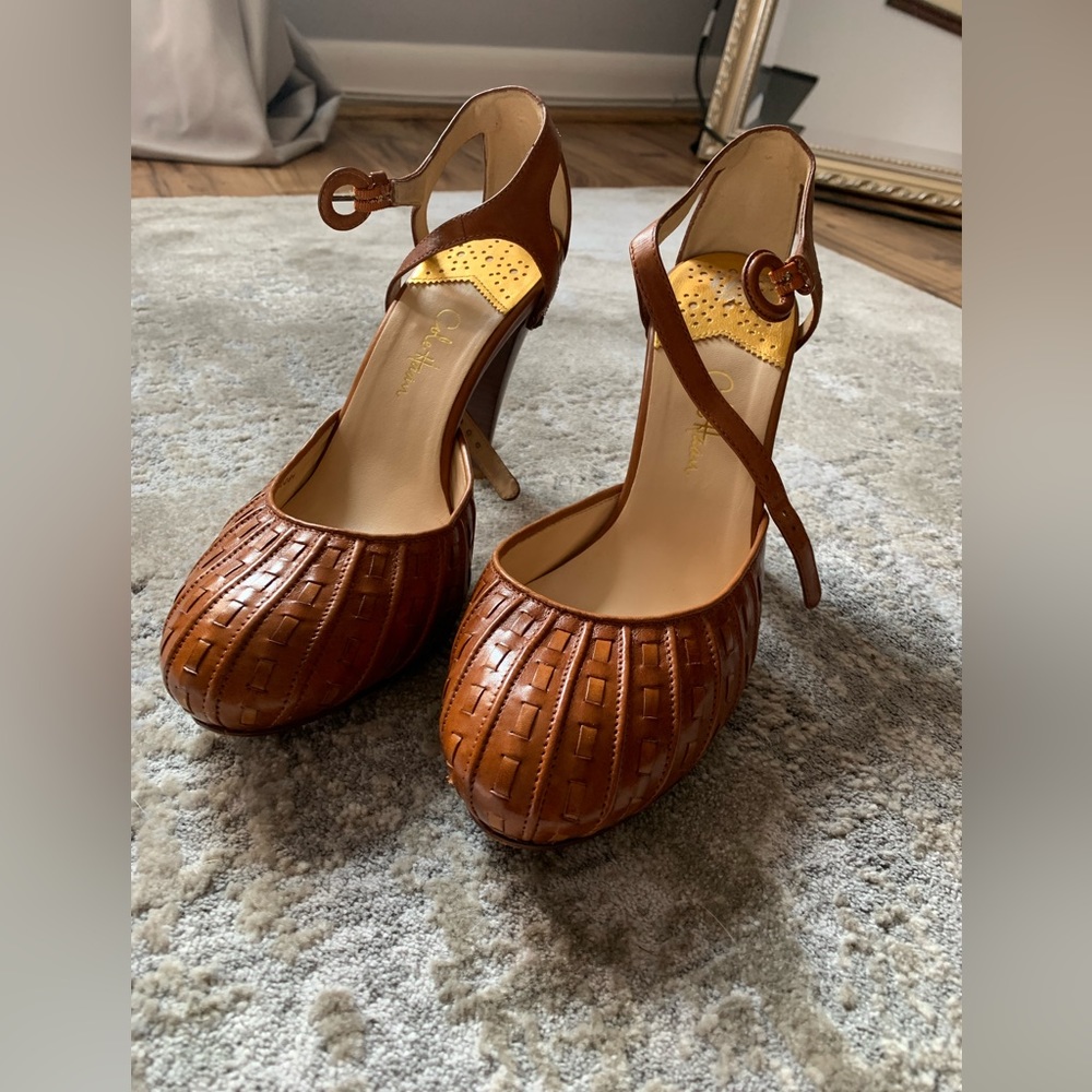 Cole Haan basket weave heels